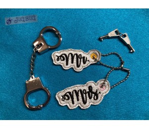 Stickdatei ITH - Anhänger Mr. & Mrs.